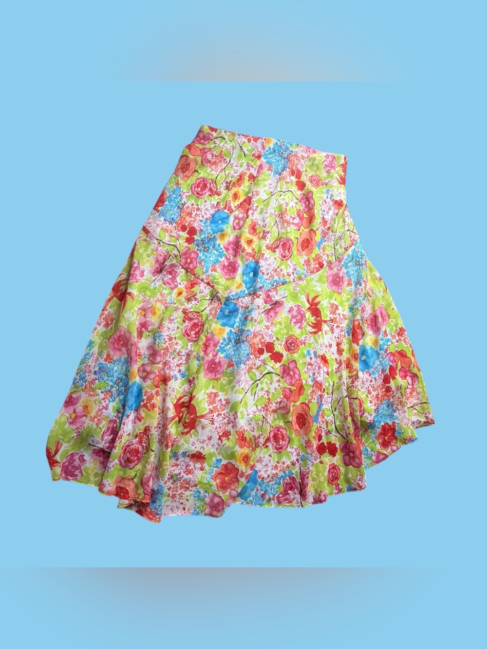 Nine & Company Y2K Vintage Fairy Cottagecore Pink Floral Skirt Sz 8